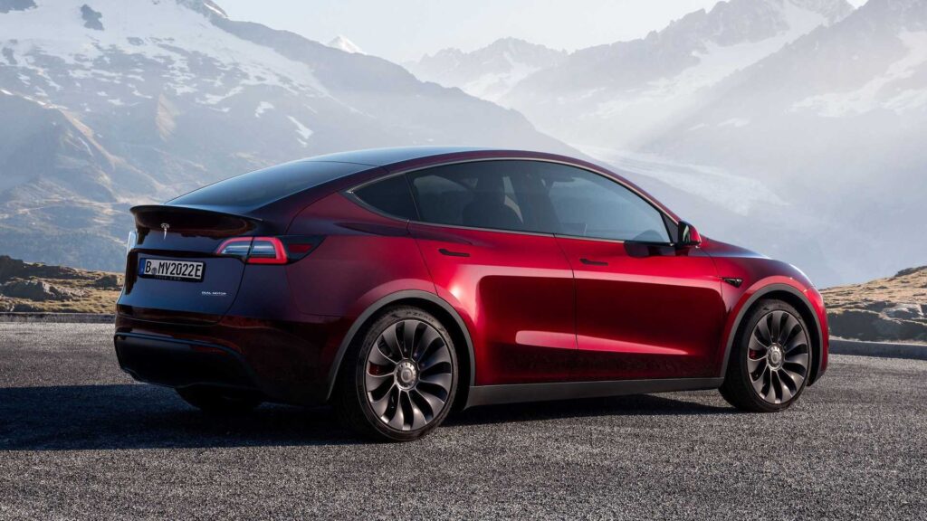 Teslanın otonom aracının dış görünümü.