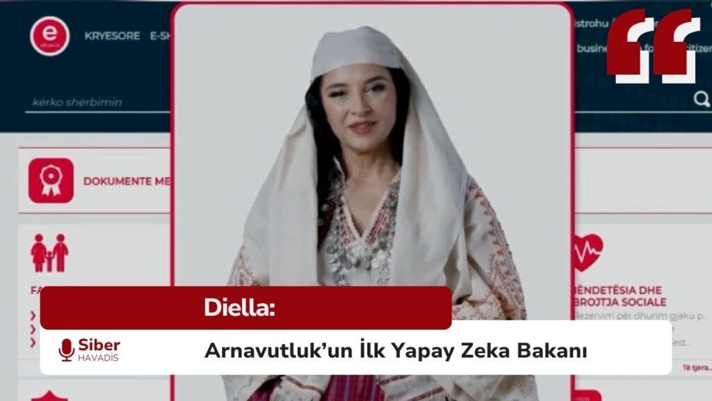 Arnavutluk’ta kamu ihalelerinden sorumlu bakan olarak atanan yapay zeka Diella’nın kabinedeki rolünü anlatan görsel