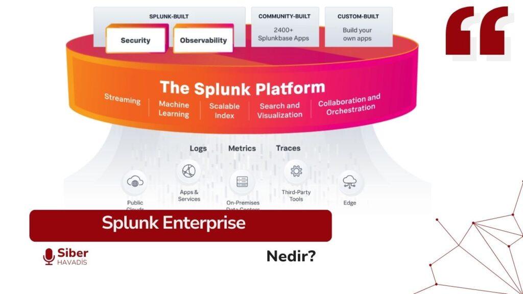 Splunk Enterprise veri analizi ve SIEM platformu arayüzü — log yönetimi, olay analizi ve gerçek zamanlı güvenlik izleme ekranı örneği.
