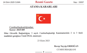 Resmi gazete siber güvenlik başkanlığı