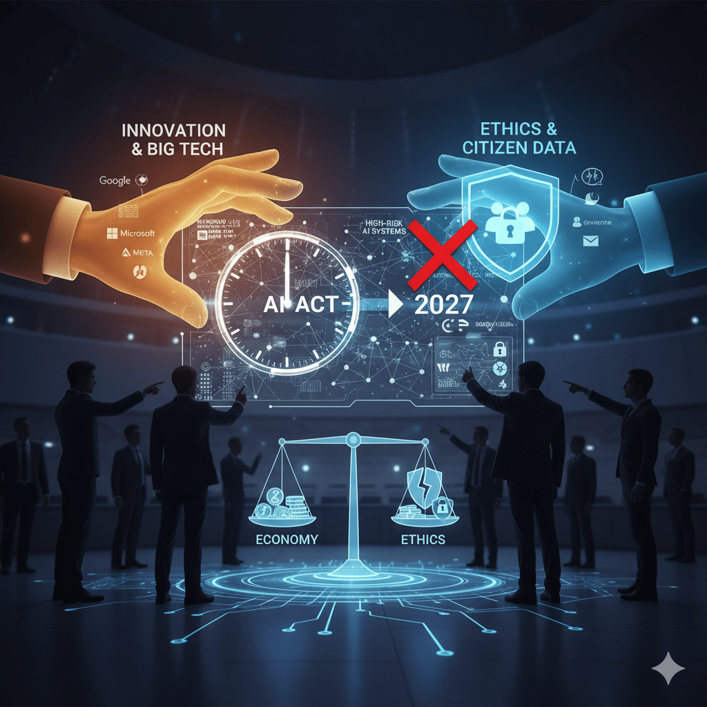 AB, Yapay Zekâ Yasasında Geri Adım mı Atıyor? Gemini Generated Image tasdzstasdzstasd