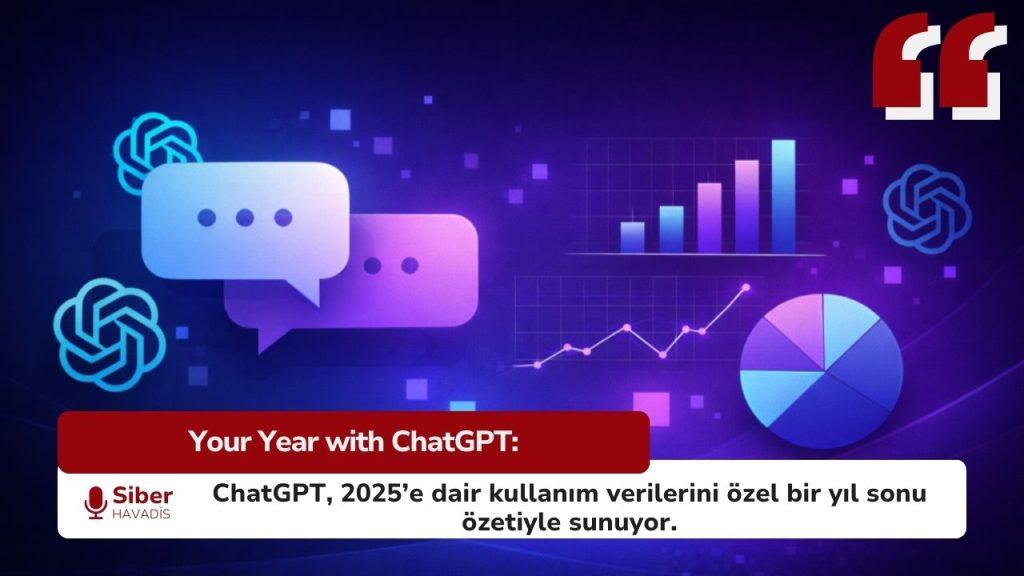ChatGPT yıl sonu özeti ekranı ve kullanıcıya özel yapay zekâ istatistikleri