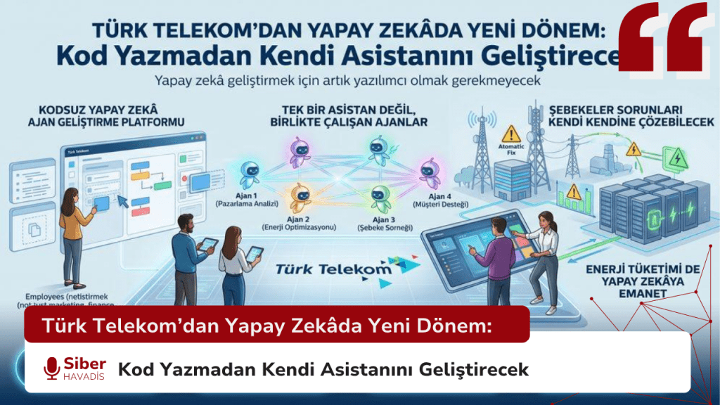 Türk Telekom’dan Yapay Zekâda Yeni Dönem: Kod Yazmadan Kendi Asistanını Geliştirecek