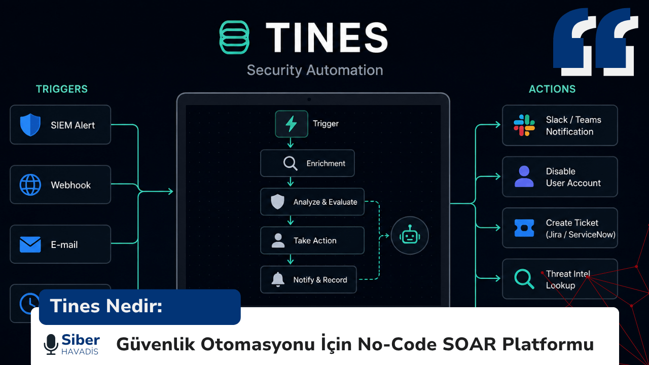 Tines Nedir: Güvenlik Otomasyonu İçin No-Code SOAR Platformu