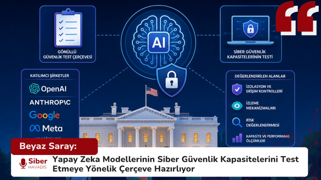 Beyaz Saray: Yapay Zeka Modellerinin Siber Güvenlik Kapasitelerini Test Etmeye Yönelik Çerçeve Hazırlıyor Beyaz Saray: Yapay Zeka Modellerinin Siber Güvenlik Kapasitelerini Test Etmeye Yönelik Çerçeve Hazırlıyor