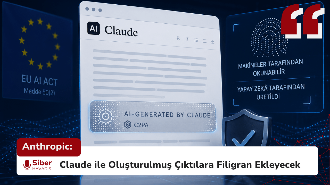 Anthropic: Claude ile Oluşturulmuş Çıktılara Filigran Ekleyecek