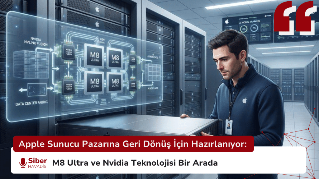 Apple Sunucu Pazarına Geri Dönüş İçin Hazırlanıyor: M8 Ultra ve Nvidia Teknolojisi Bir Arada